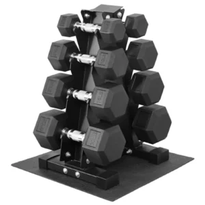 Dumbbell Set, Rack, Coated  Weights, Anti-Slip Grip