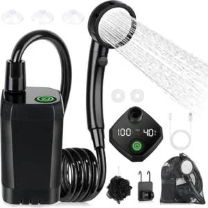 Portable  6000mAh Rechargeable Camping Shower