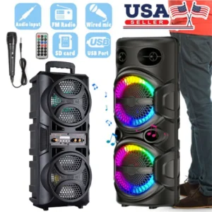 3000W Portable Bluetooth Sub woofer Dj Karaoke Rechargeable Speaker